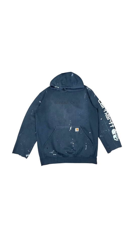 STORMRIDERS VINTAGE BLACK ON BLACK CUT HOODIE