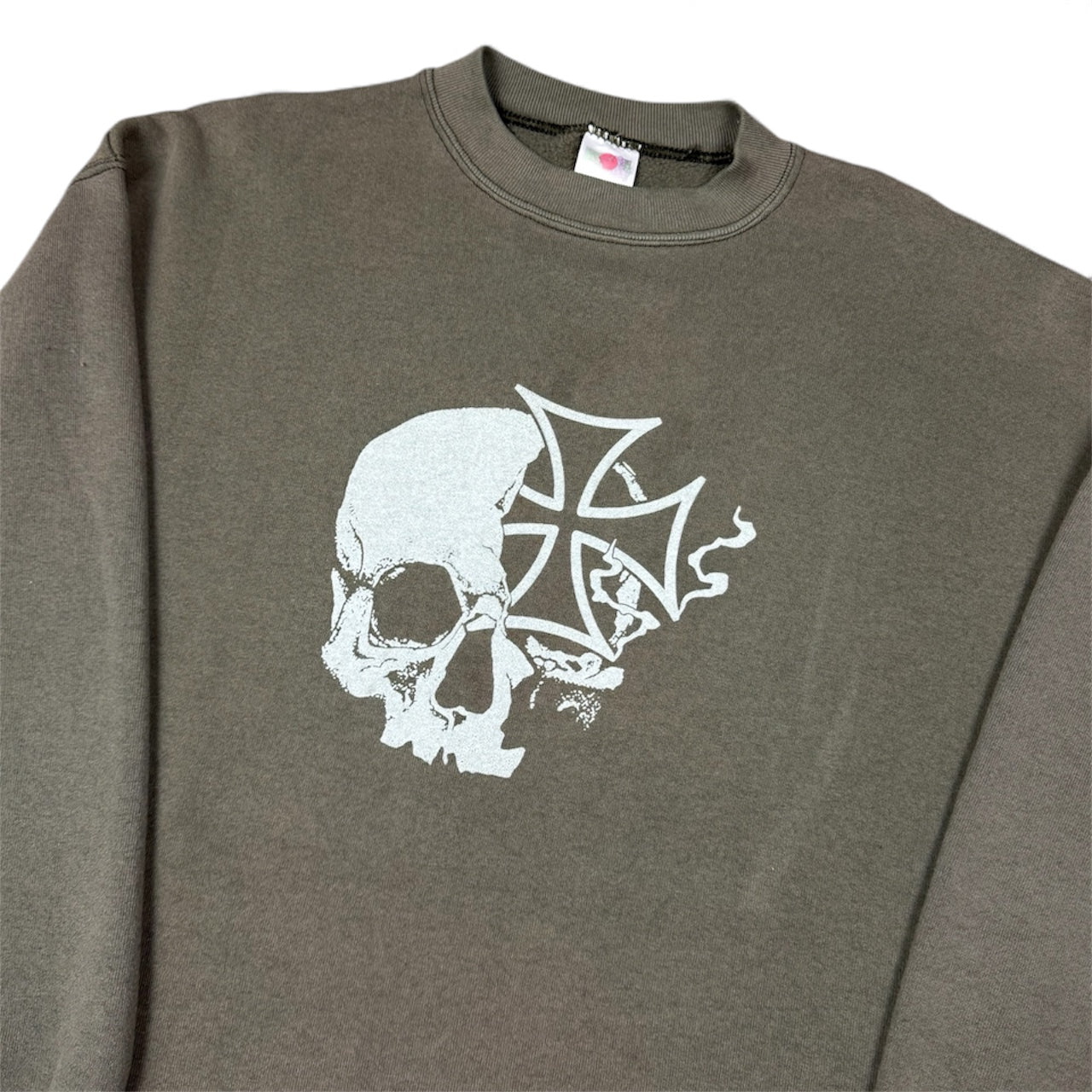 STORMRIDERS VINTAGE SKULL & CROSS CROPPED HOODIE