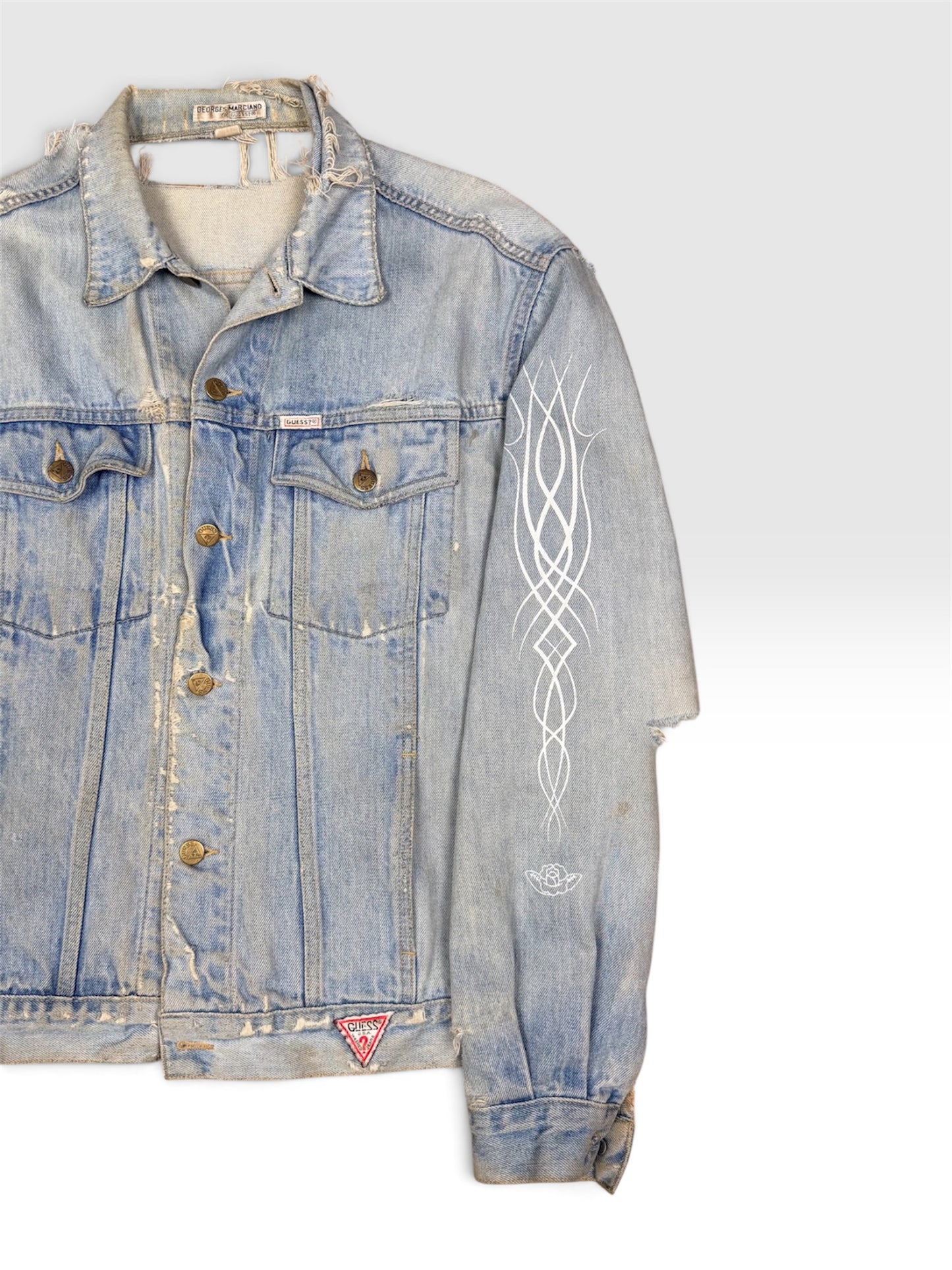 STORMRIDERS 90s Destroyed Denim Jacket 1