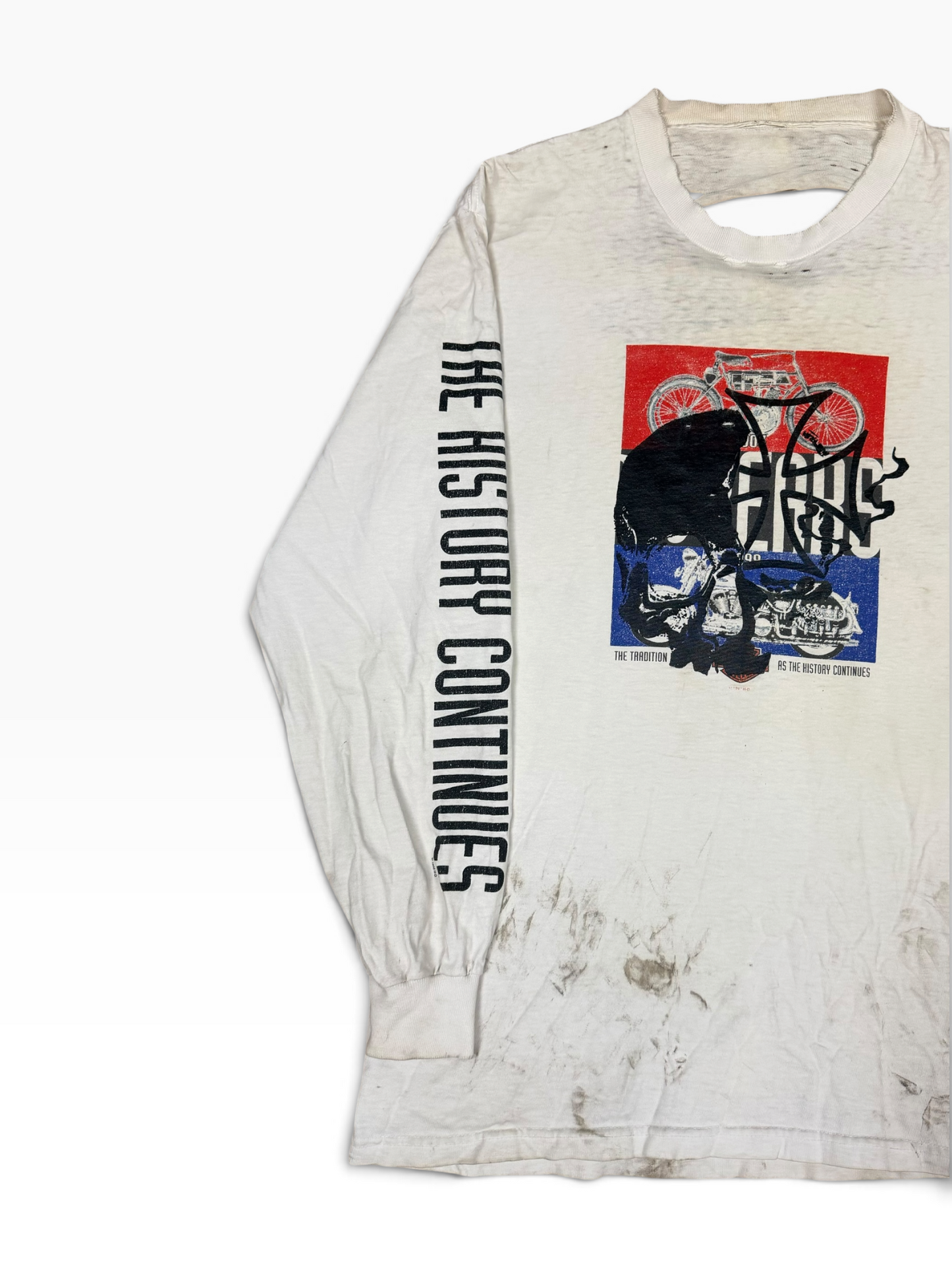 VINTAGE DESTROYED HARLEY LS TEE