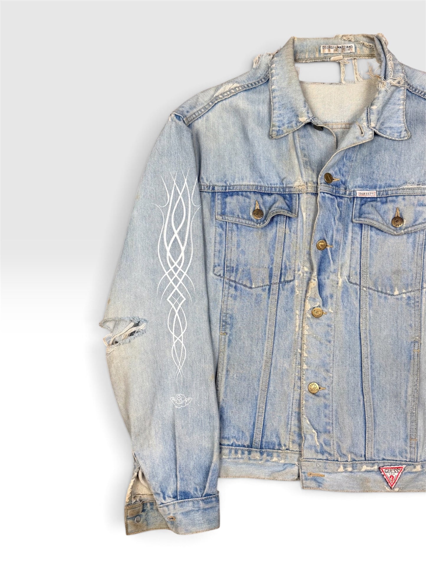 STORMRIDERS 90s Destroyed Denim Jacket 1