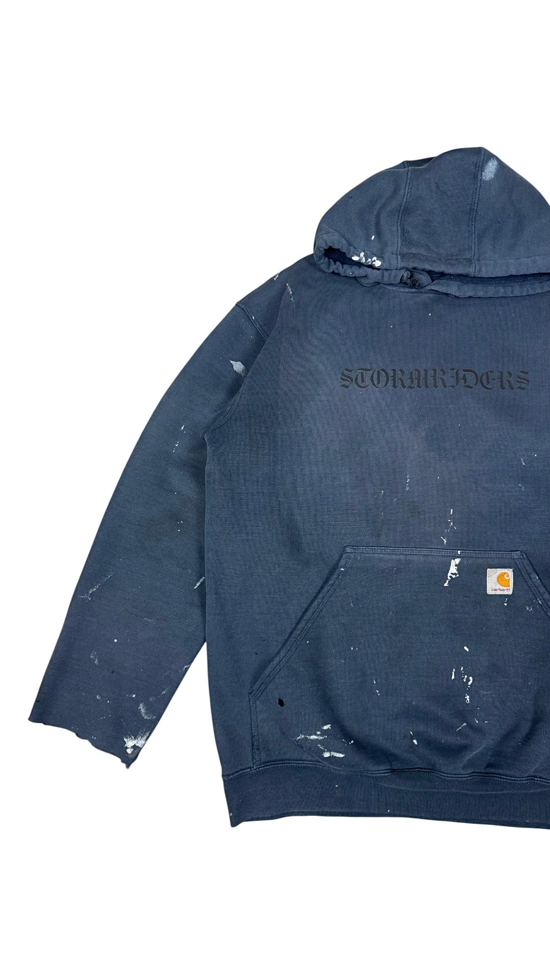 STORMRIDERS VINTAGE BLACK ON BLACK CUT HOODIE