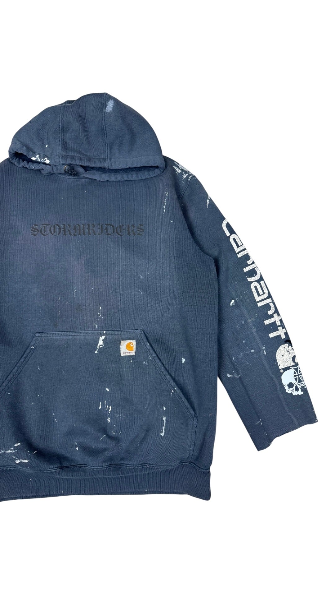 STORMRIDERS VINTAGE BLACK ON BLACK CUT HOODIE