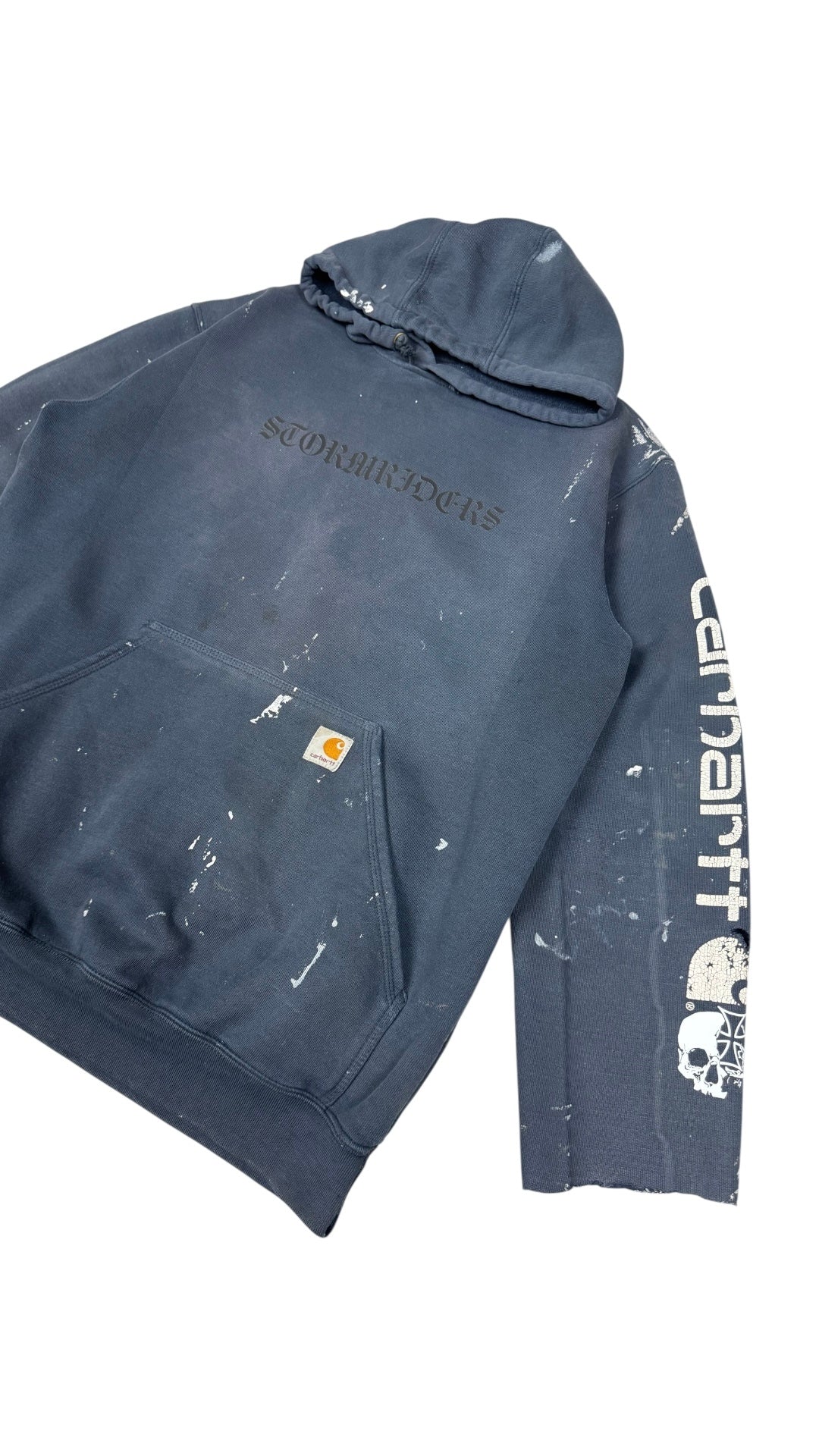 STORMRIDERS VINTAGE BLACK ON BLACK CUT HOODIE