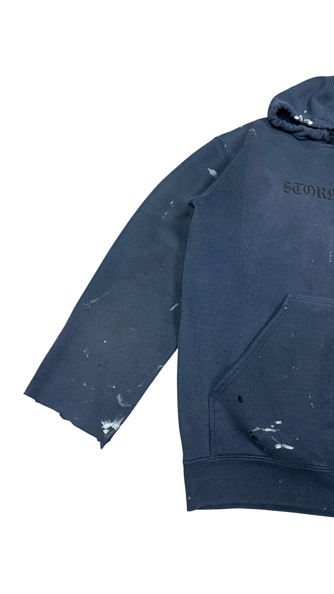 STORMRIDERS VINTAGE BLACK ON BLACK CUT HOODIE