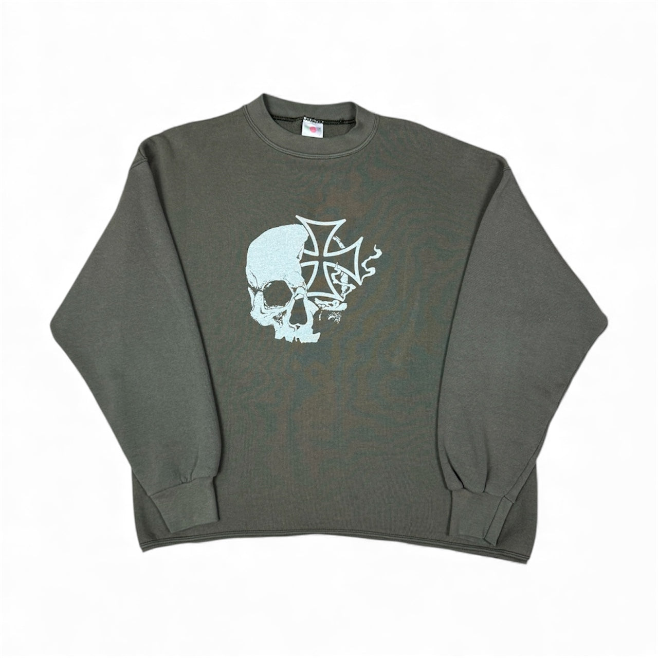 STORMRIDERS VINTAGE SKULL & CROSS CROPPED HOODIE