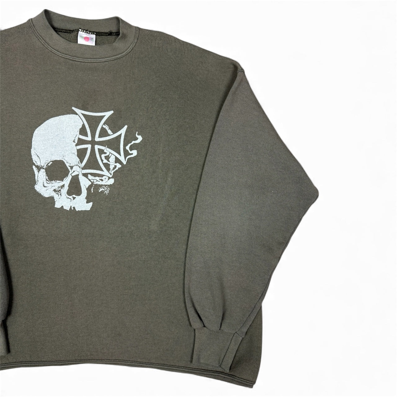 STORMRIDERS VINTAGE SKULL & CROSS CROPPED HOODIE